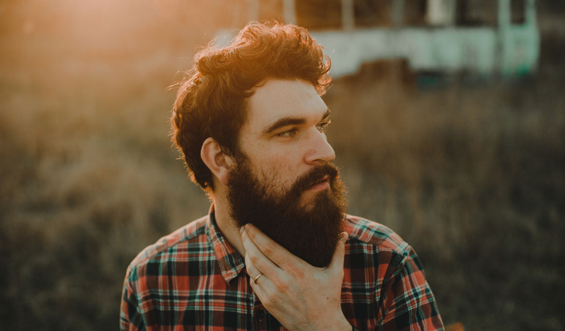 bearded man outdoors