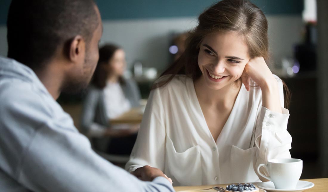 couple smiling at each other