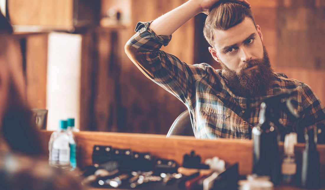 man getting haircut