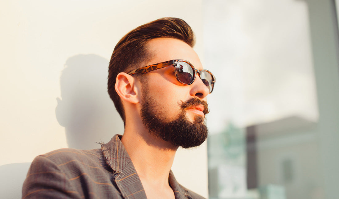 young bearded man posing